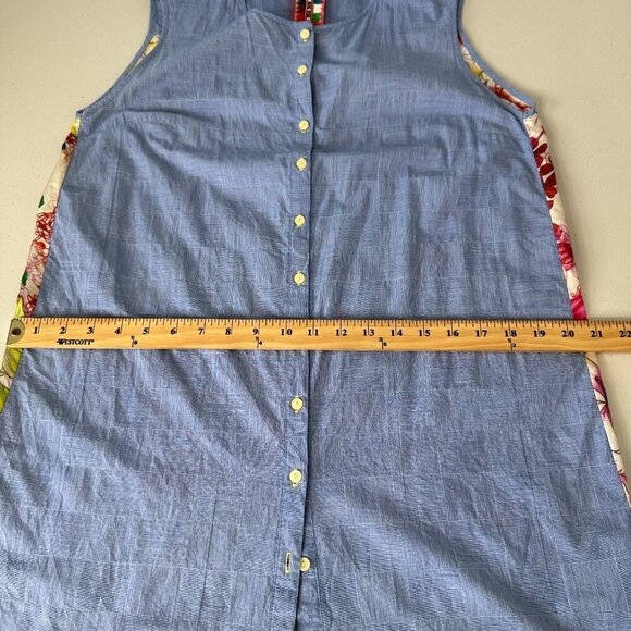 3J Workshop Johnny Was Tunic Top XS Blue Floral Butterflies - Picture 7 of 12